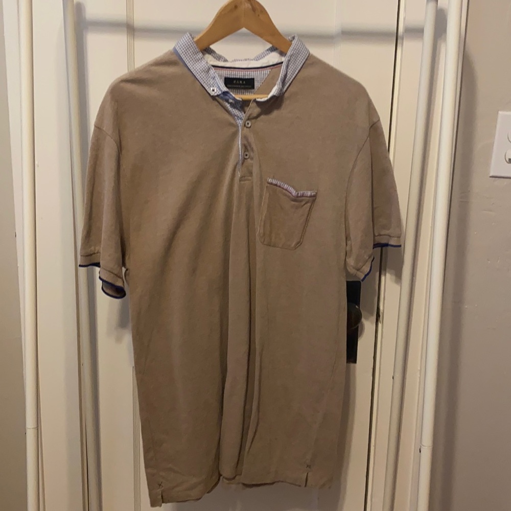 Zara Men’s Polo Accent Collar SZ XXL